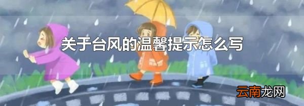 关于台风的温馨提示怎么写