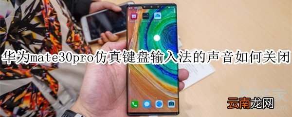 华为mate30pro仿真键盘输入法的声音如何关闭