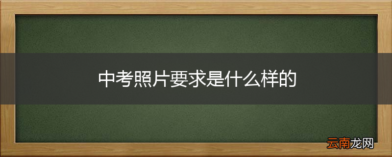 中考照片要求是什么样的