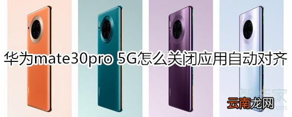 华为mate30pro 5G版怎么关闭应用自动对齐