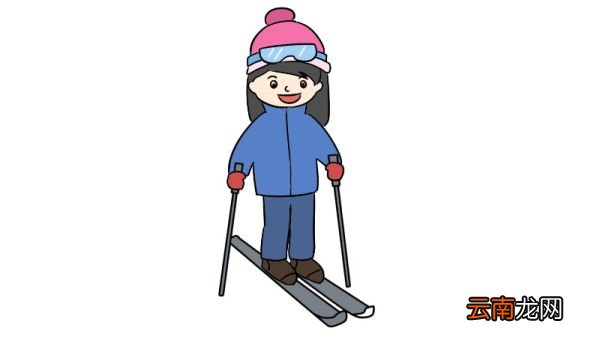 滑雪简笔画怎么画滑雪简笔画画法