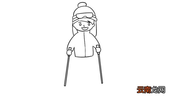 滑雪简笔画怎么画滑雪简笔画画法