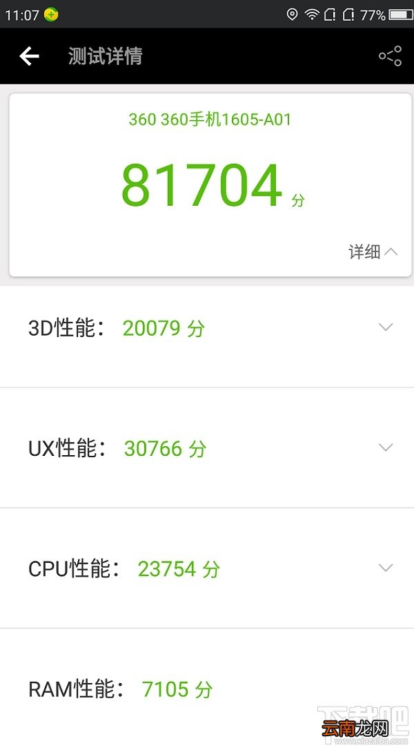 360手机N5跑分多少？360N5手机安兔兔跑分测试