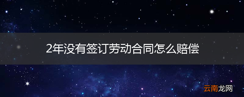2年没有签订劳动合同怎么赔偿