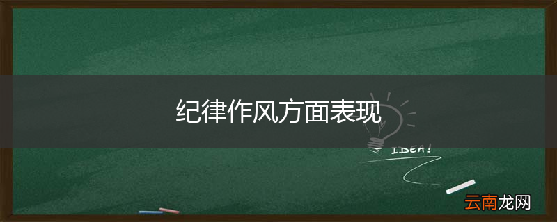 纪律作风方面表现