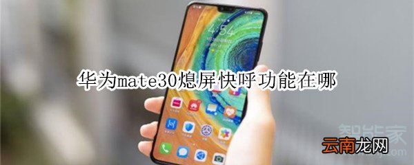 华为mate30熄屏快呼功能在哪