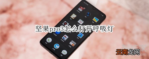 坚果pro3怎么打开呼吸灯