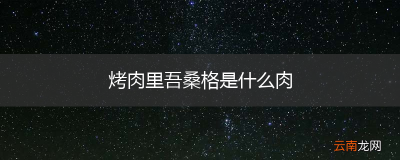 烤肉里吾桑格是什么肉