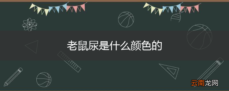 老鼠尿是什么颜色的