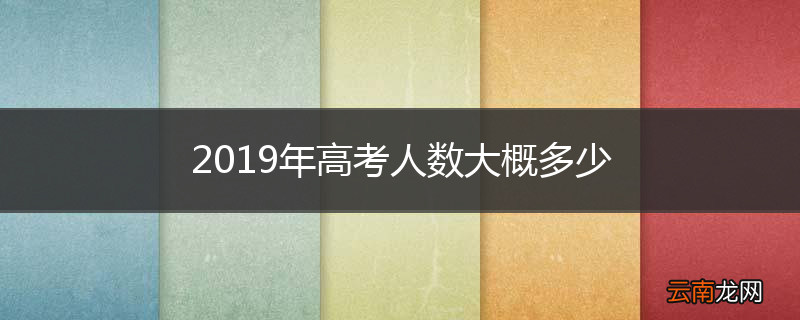 2019年高考人数大概多少