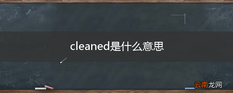 cleaned是什么意思