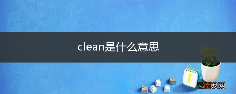 clean是什么意思