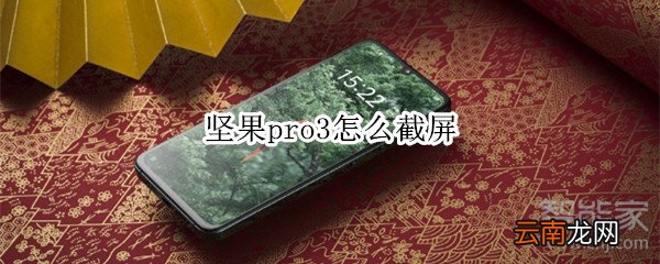 坚果pro3怎么截屏