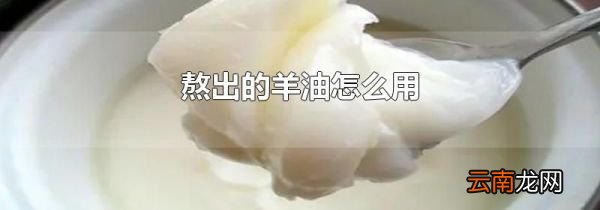熬出的羊油怎么用