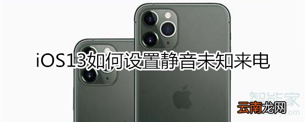 ios13静音未知来电