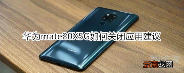 华为mate20X5G如何关闭应用建议