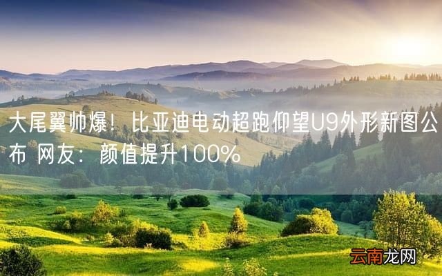 大尾翼帅爆！比亚迪电动超跑仰望U9外形新图公布 网友：颜值提升100%
