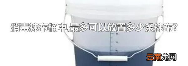 消毒抹布桶中,最多可以放置多少条抹布?