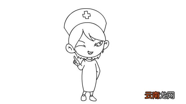 护士简笔画简单画法图片