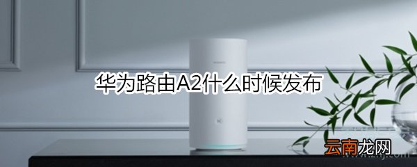 华为路由A2什么时候发布