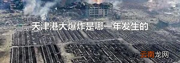 天津港大爆炸是哪一年发生的