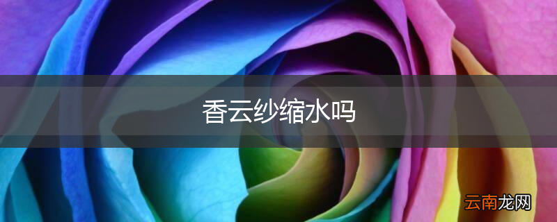 香云纱缩水吗