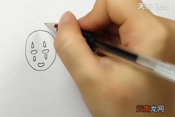 无脸男简笔画