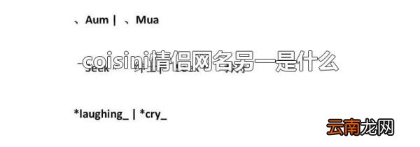 coisini情侣网名另一是什么
