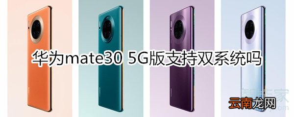 华为mate30 5G版支持双系统吗