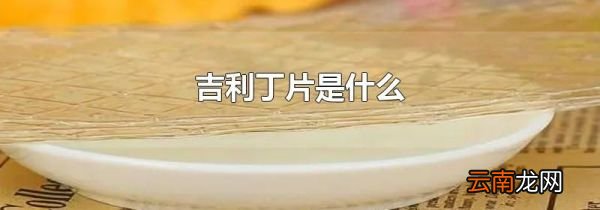 吉利丁片是什么