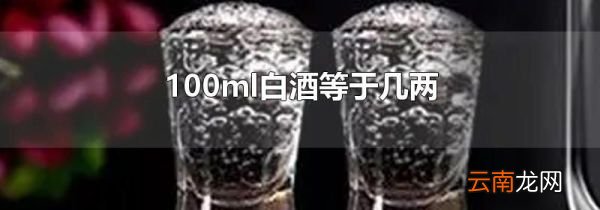 100ml白酒等于几两