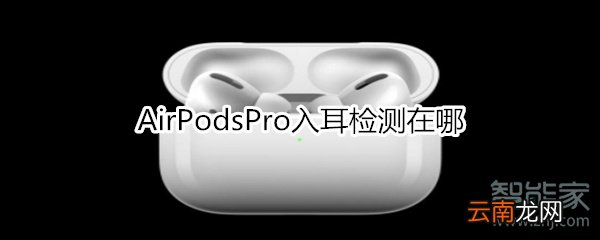AirPodsPro入耳检测在哪