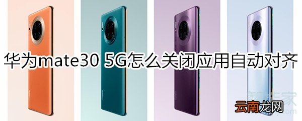 华为mate30 5G版怎么关闭应用自动对齐