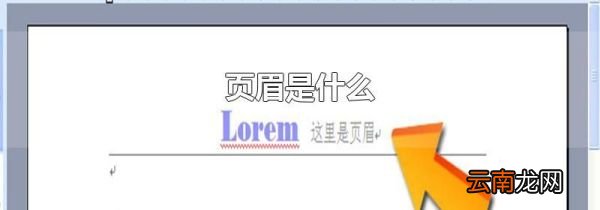 页眉是什么