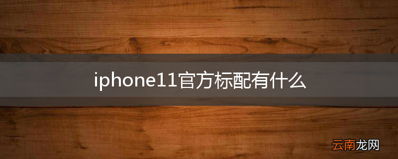 iphone11官方标配有什么