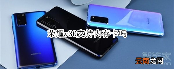 荣耀v30支持内存卡吗