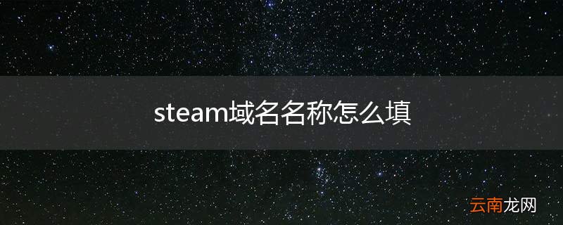 steam域名名称怎么填