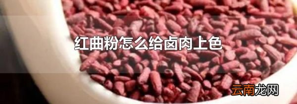 红曲粉怎么给卤肉上色