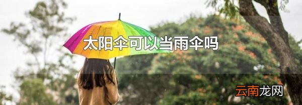太阳伞可以当雨伞吗