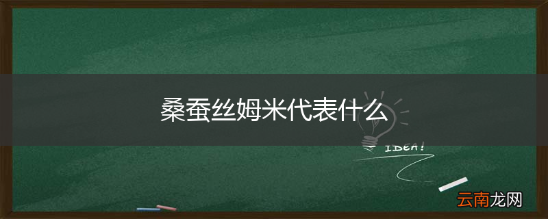桑蚕丝姆米代表什么