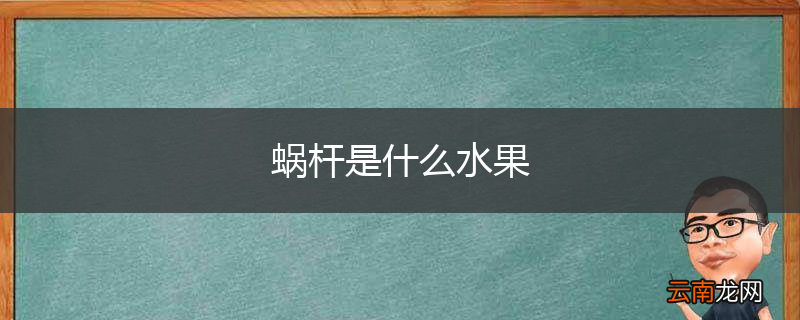 蜗杆是什么水果