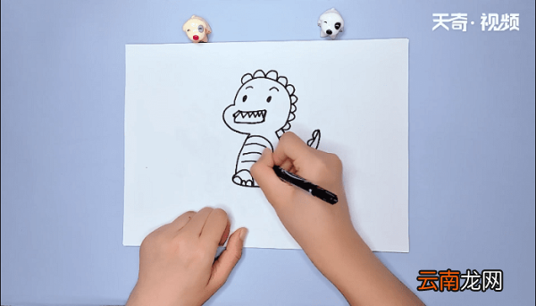 小恐龙的儿童简笔画 小恐龙的儿童简笔画画报
