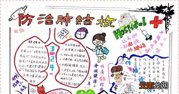 防治肺结核的手抄报怎样画图画？