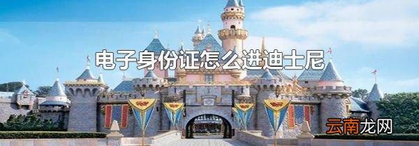 电子身份证怎么进迪士尼
