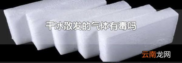 干冰散发的气体有毒吗