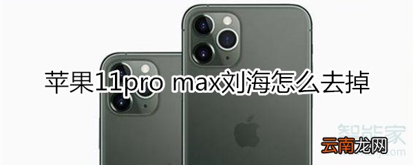 苹果11pro max刘海怎么去掉