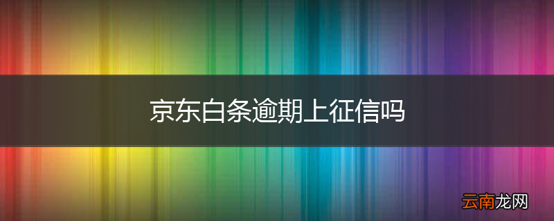 京东白条逾期上征信吗