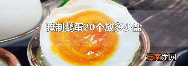 腌制鹅蛋20个放多少盐