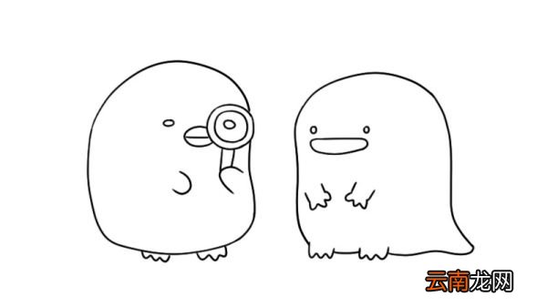 角落生物简笔画