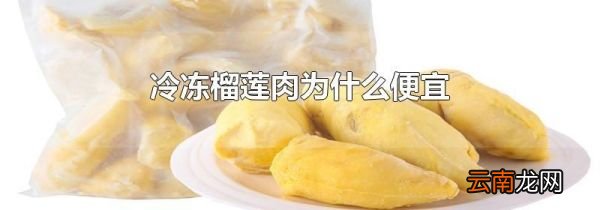 冷冻榴莲肉为什么便宜